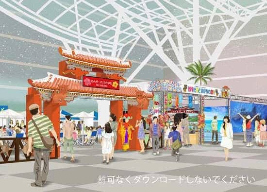 駅前広場でのイベント提案のためのイメージパース