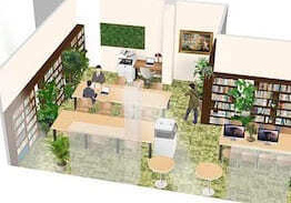 施設改装におけるフェイクグリーンの使用