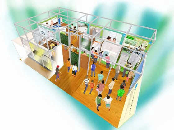 会場入り口の俯瞰パース