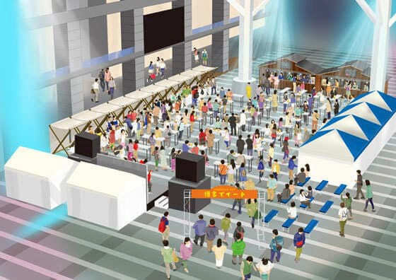 飲食イベントの俯瞰パース