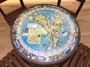 テーブル上のデザイン