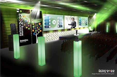 ホテルにおけるイベントプランのパース作成