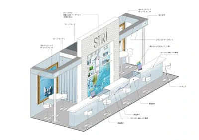 展示会のブース装飾デザインにリンク